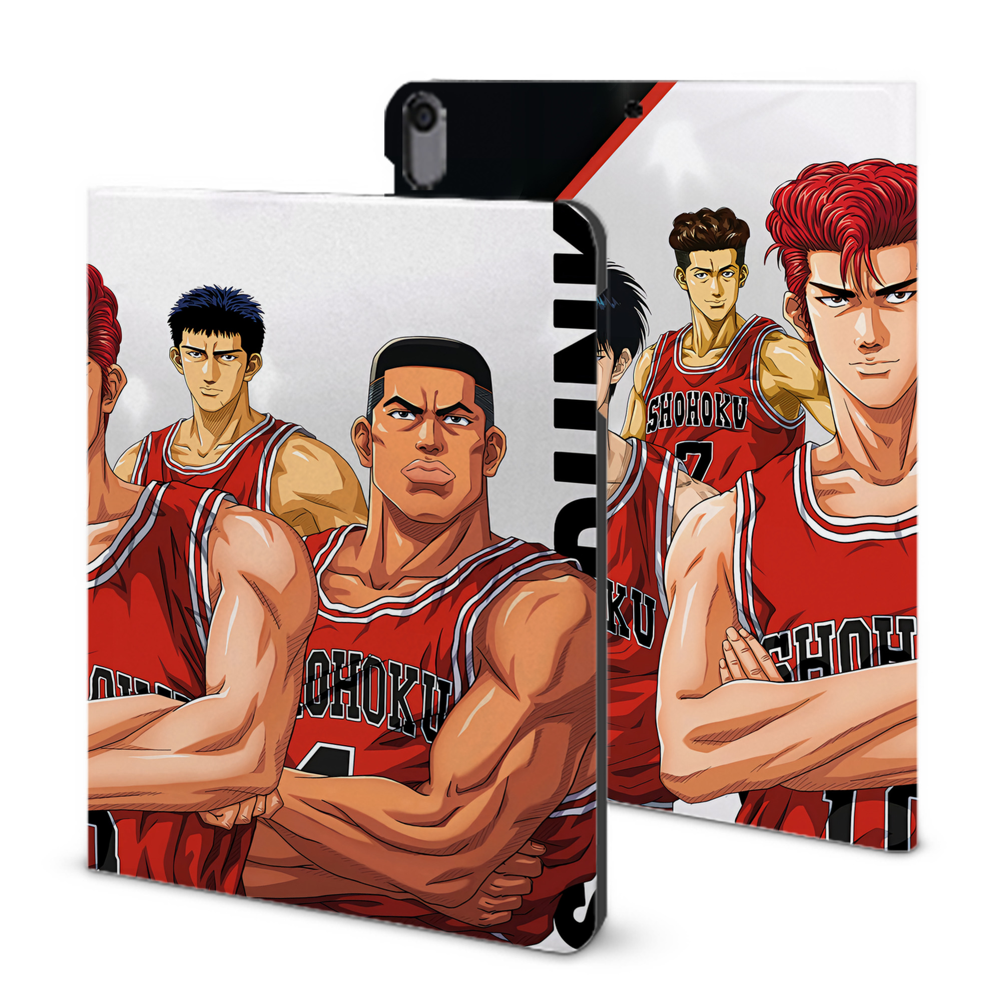 （画像用） SLAM DUNK／スラムダンク IPad ケース ブック型 PUレザー TPU 耐衝撃 軽量 薄型 ペン収納なし 全面保護 IPad 各モデル対応